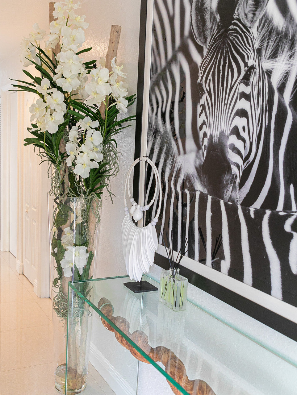 Orchidée Vanda XXL — Collection Deauville, blanc