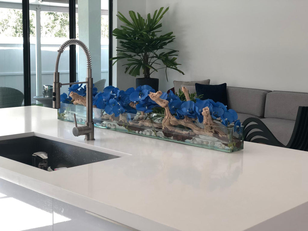 Orchidée Phalaenopsis 122 cm · Édition Cannes, bleu