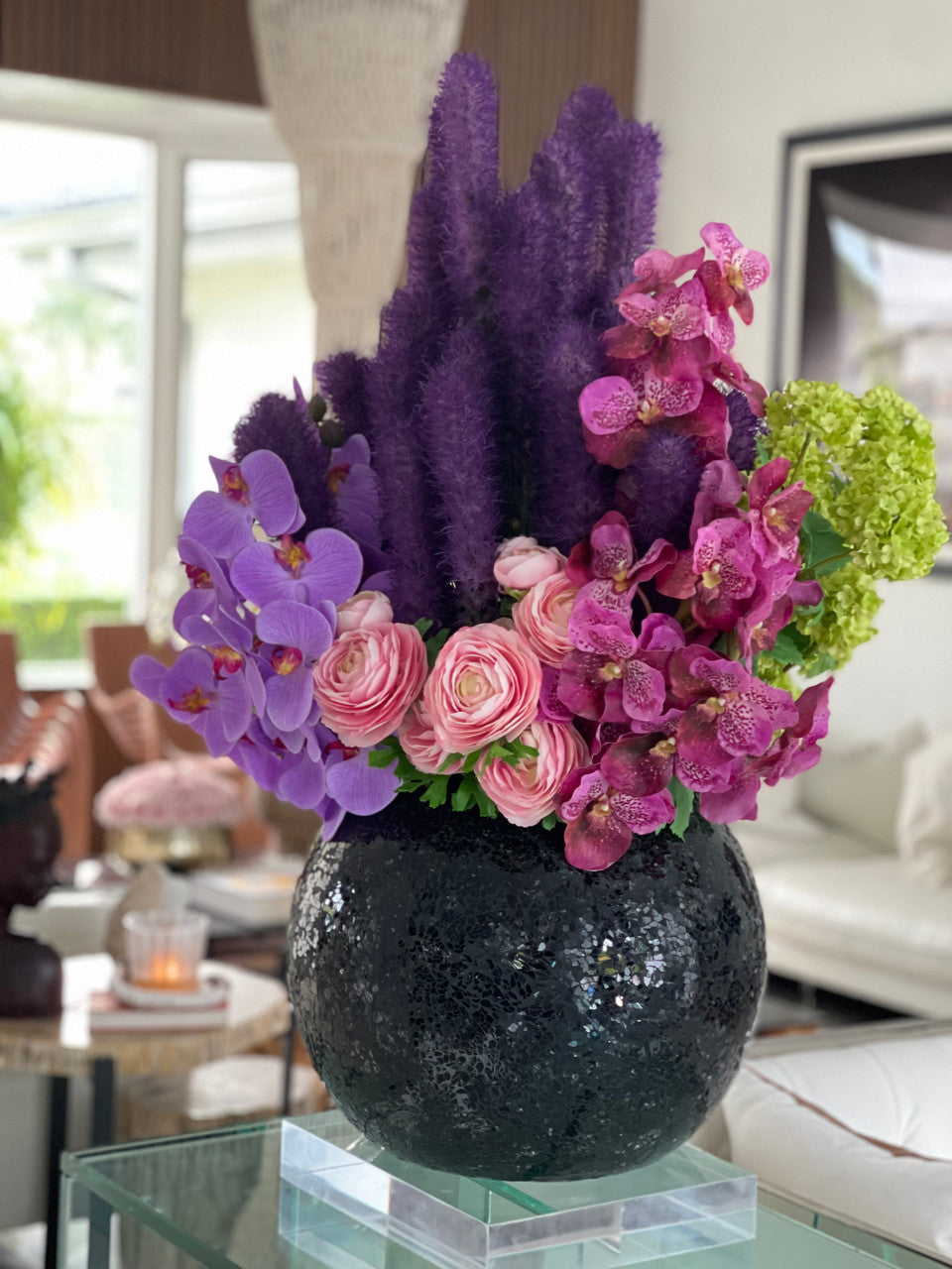 Orchidée Vanda | Signature Cannes, noir
