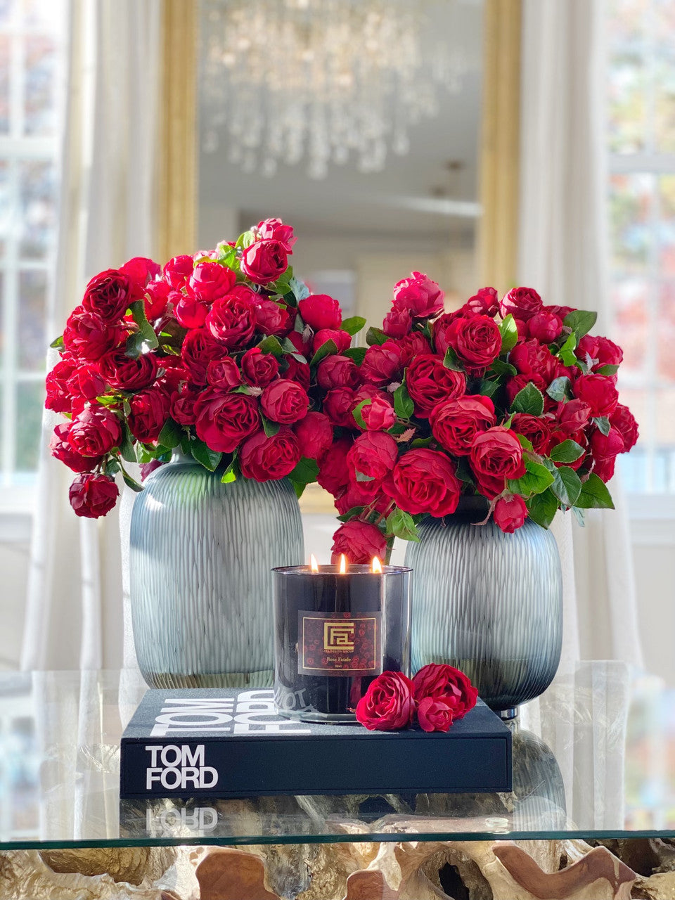 Bougie Parfumée 1628 ml | Signature Périgord, rose