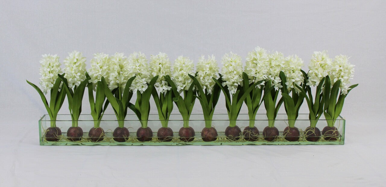 Composition Jacinthes 122 cm | Signature Périgord, blanc