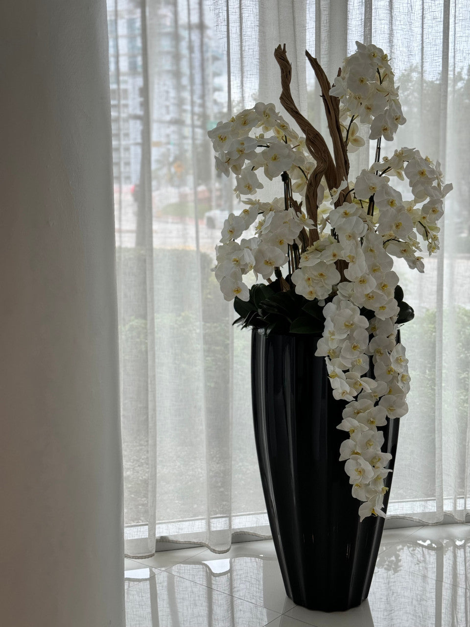 Composition Feuillage — Collection Deauville, blanc brillant