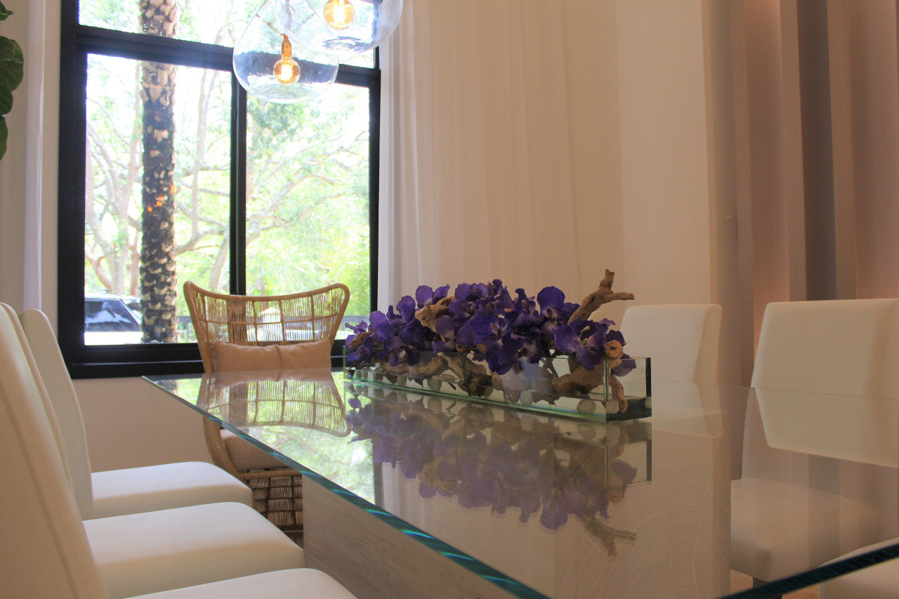 Orchidée Vanda — Collection Deauville, 122 cm, violet