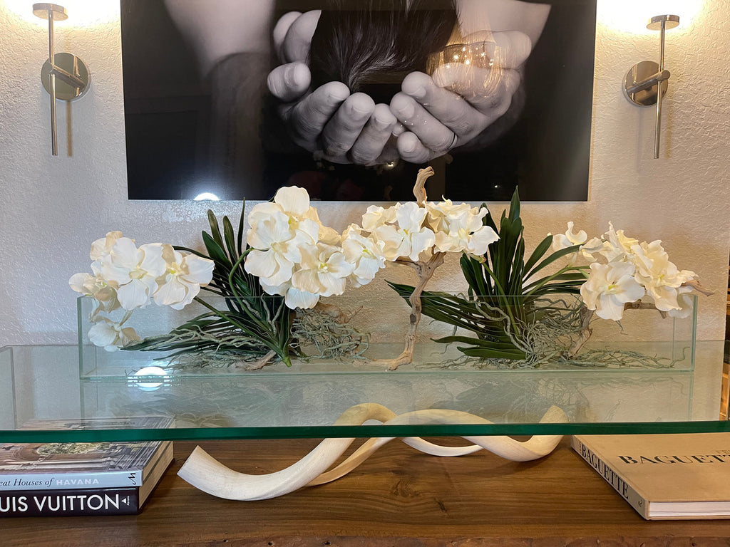 Orchidée Vanda — Collection Aquitaine, 122 cm, blanc