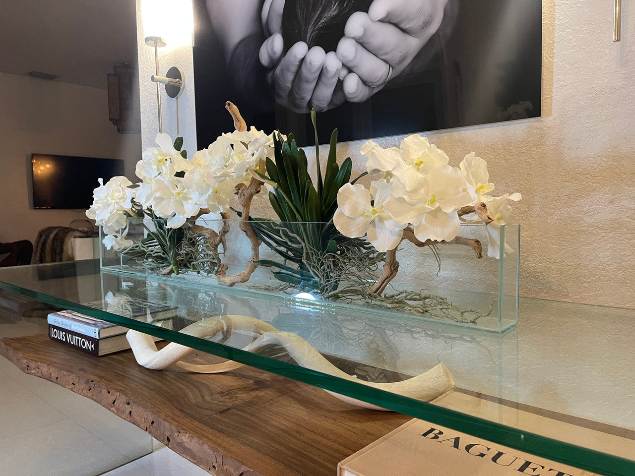 Orchidée Vanda 91 cm · Édition Loire, blanc