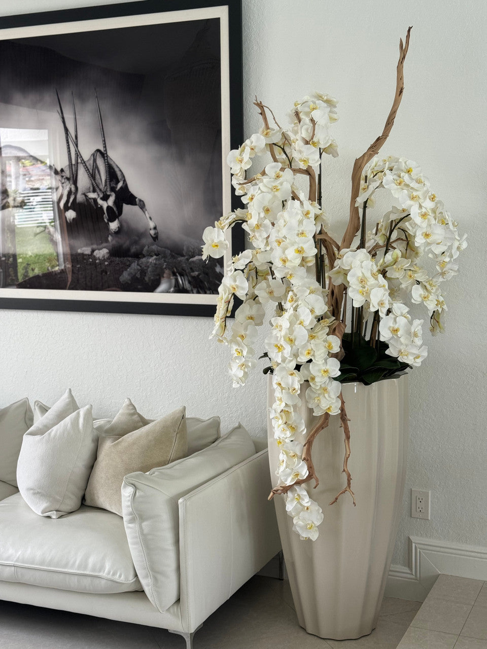 Composition Feuillage — Collection Menton, blanc
