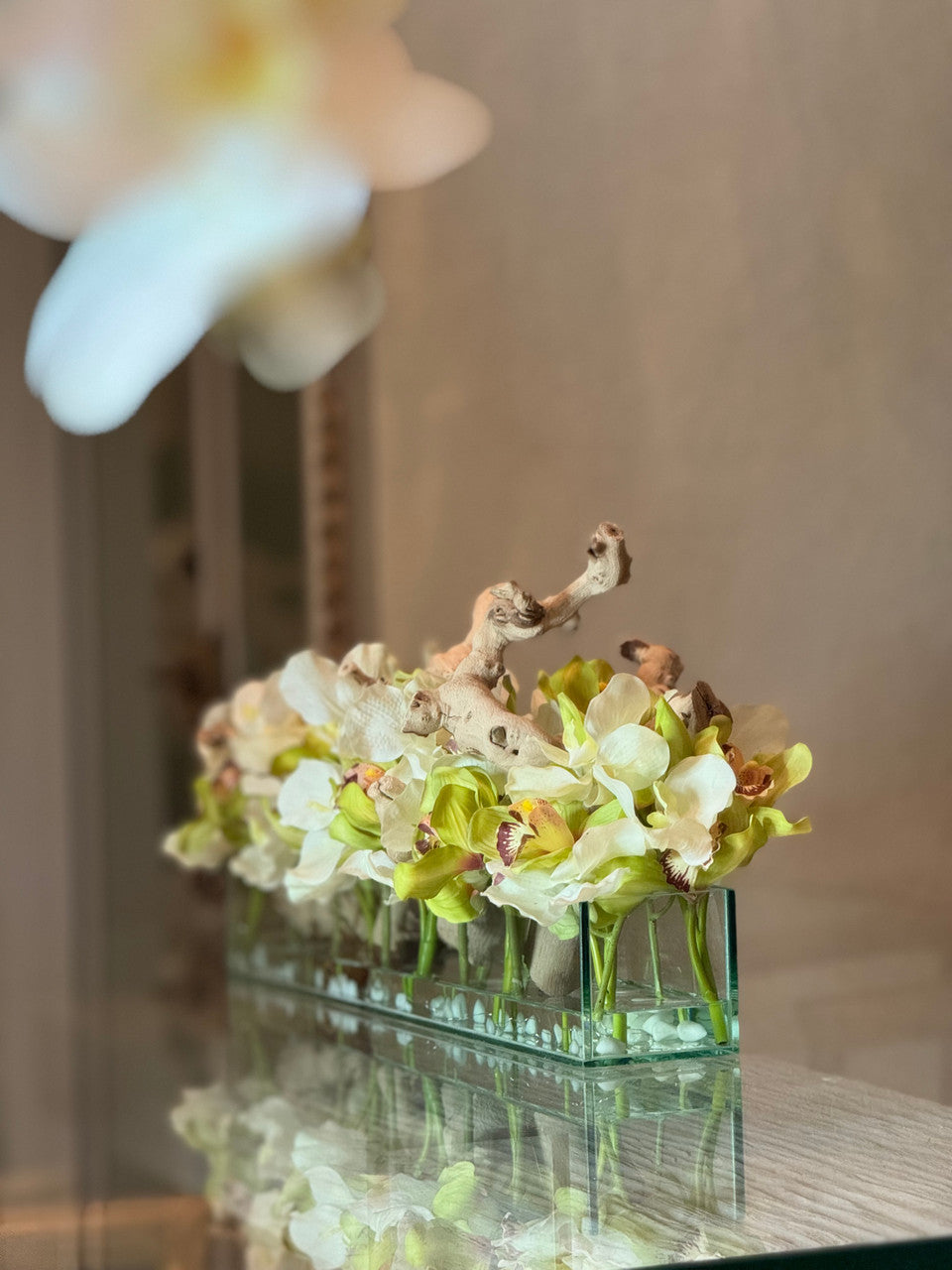 Cache-pot Décoratif | Signature Deauville, blanc