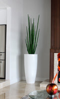 Sansevière XL — Collection Biarritz, 160 cm, blanc brillant