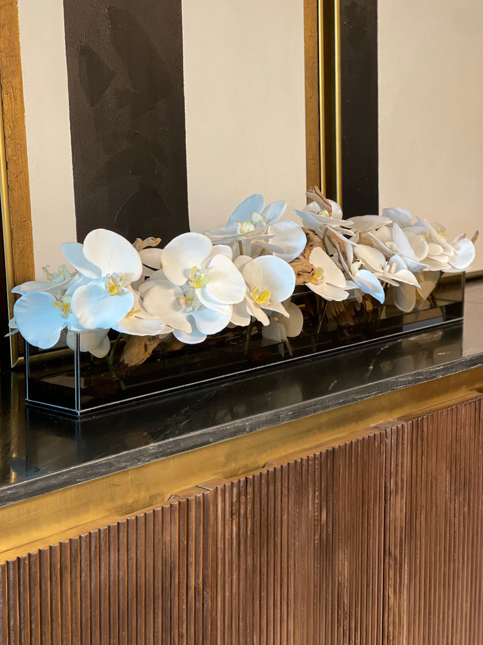 Orchidée Phalaenopsis 91 cm · Édition Anjou, blanc