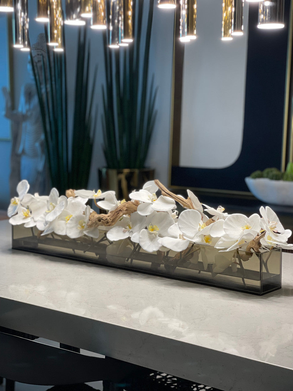 Orchidée Phalaenopsis 122 cm · Édition Cannes, blanc