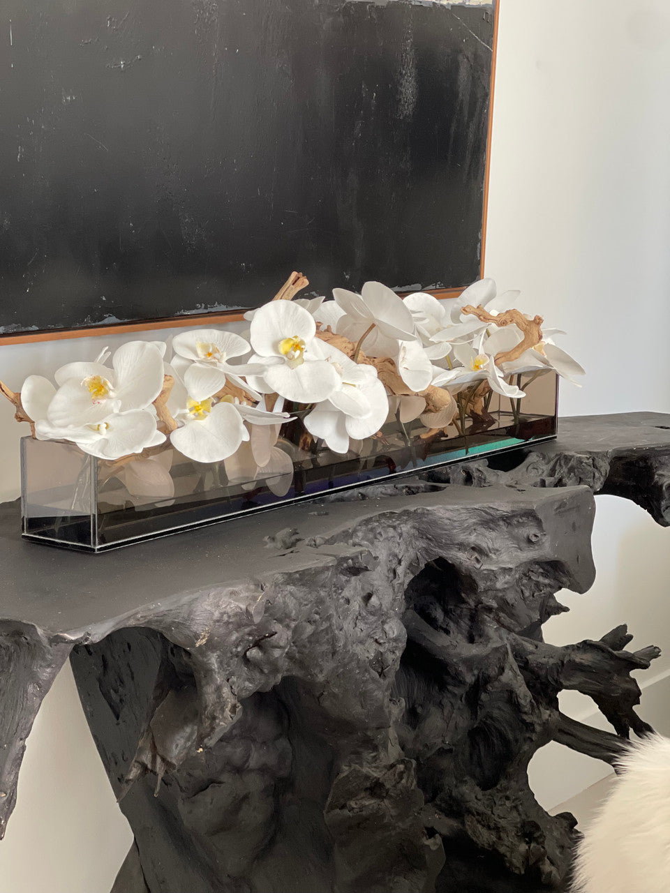 Orchidée Phalaenopsis 122 cm · Édition Cannes, blanc