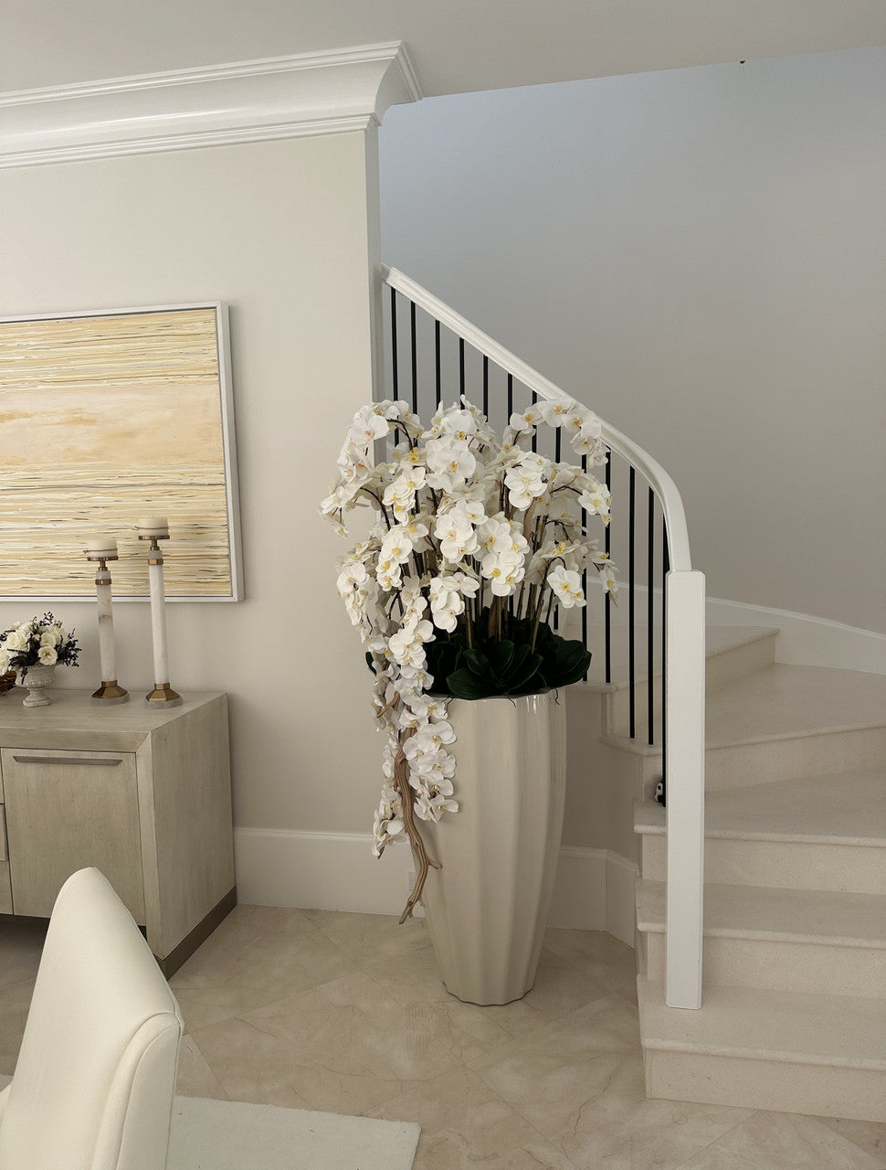 Composition Feuillage — Collection Menton, blanc