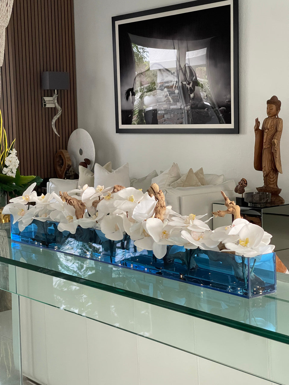 Orchidée Phalaenopsis — Collection Menton, 91 cm, blanc
