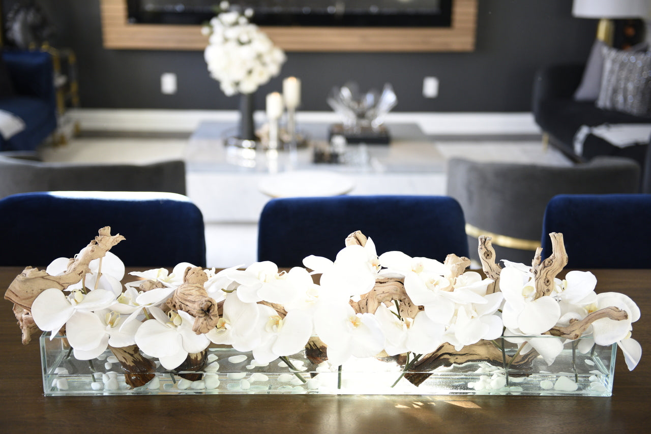 Orchidée Phalaenopsis 91 cm · Édition Antibes, blanc