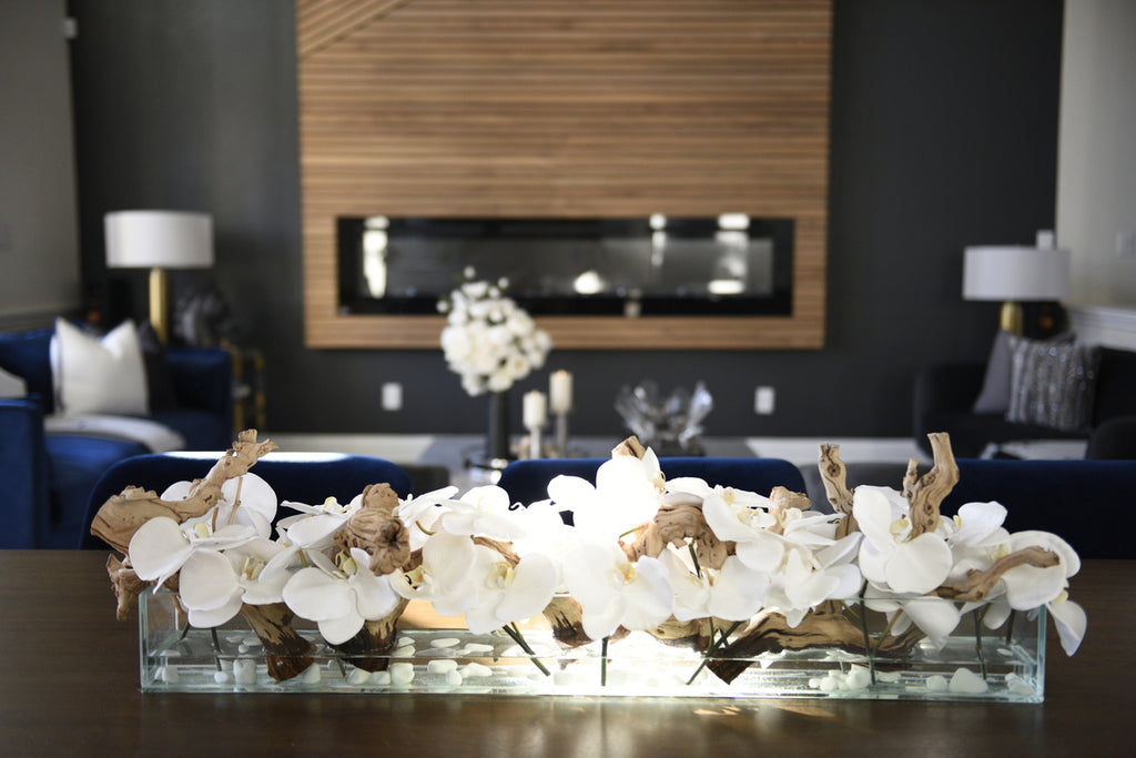 Orchidée Phalaenopsis 91 cm · Édition Antibes, blanc