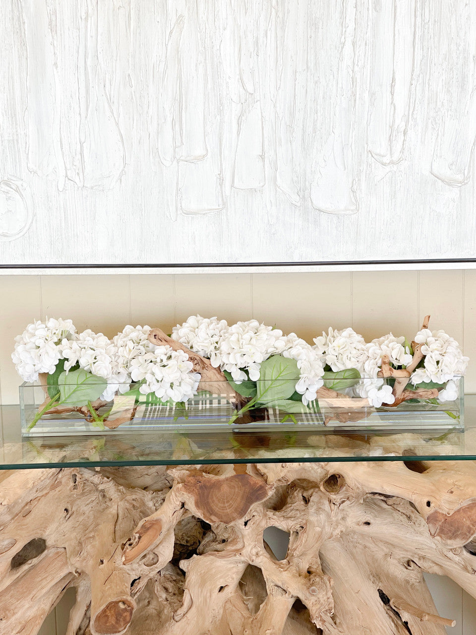 Composition Hortensias 91 cm | Signature Nantes, blanc