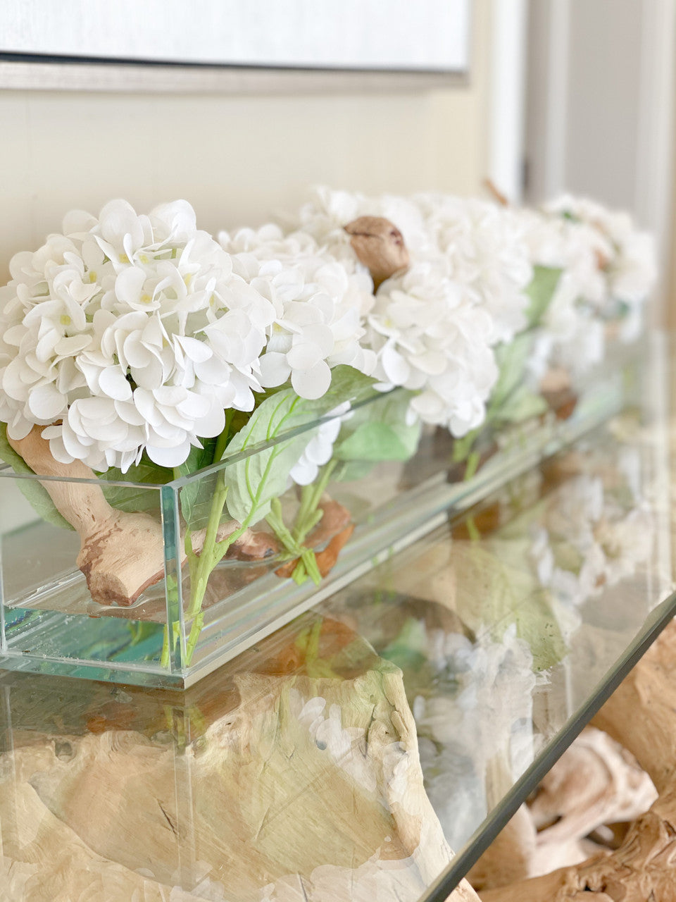 Composition Hortensias 91 cm | Signature Nantes, blanc