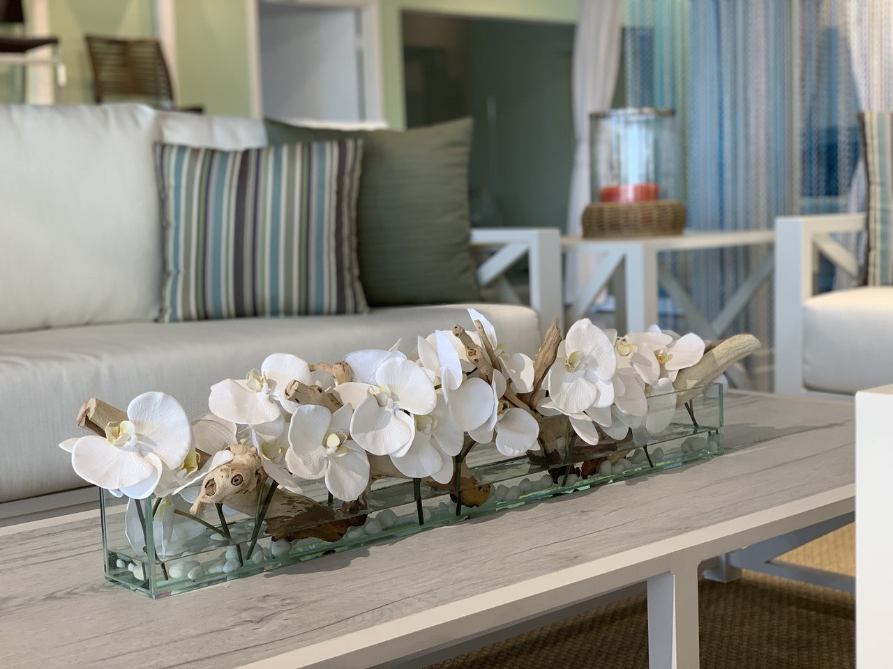 Orchidée Phalaenopsis 91 cm · Édition Antibes, blanc
