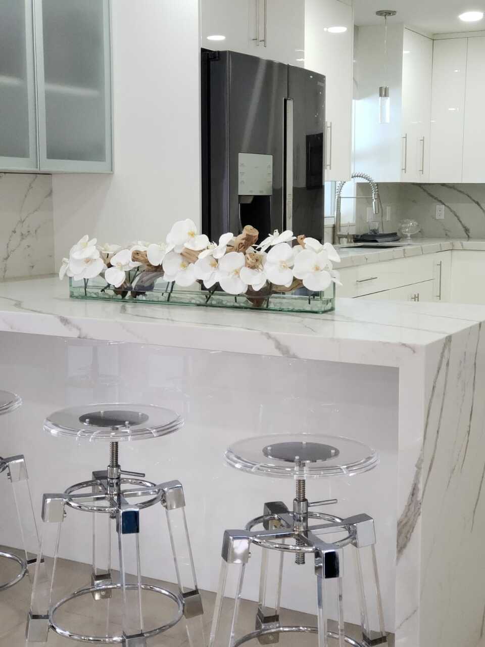 Orchidée Phalaenopsis 91 cm · Édition Antibes, blanc
